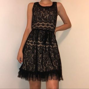Black and Nude Lace dress